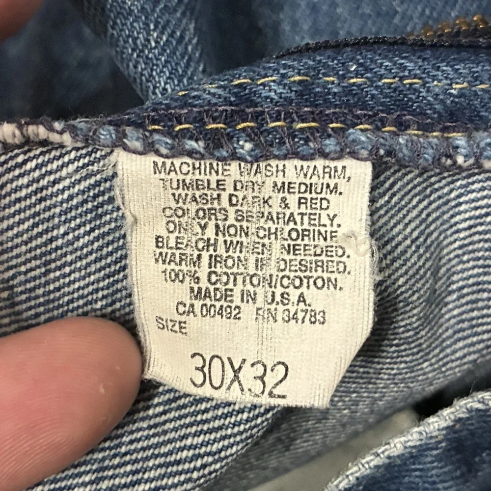 Vintage 70s Lee Riders Denim Jeans Men 28x30 Union Made In USA Talon 42 Bootcut